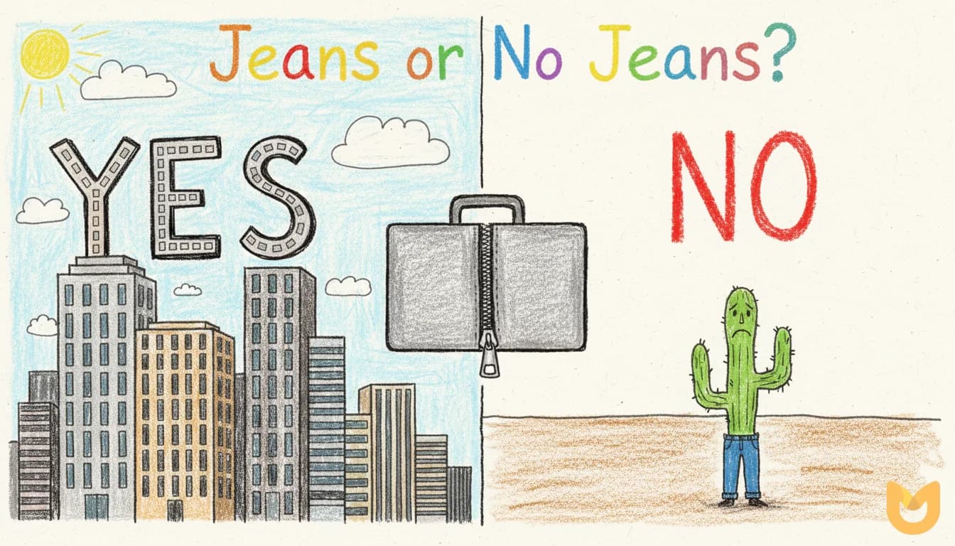 면접에 청바지 입어도 될까요? 복장 규정 딜레마 해결