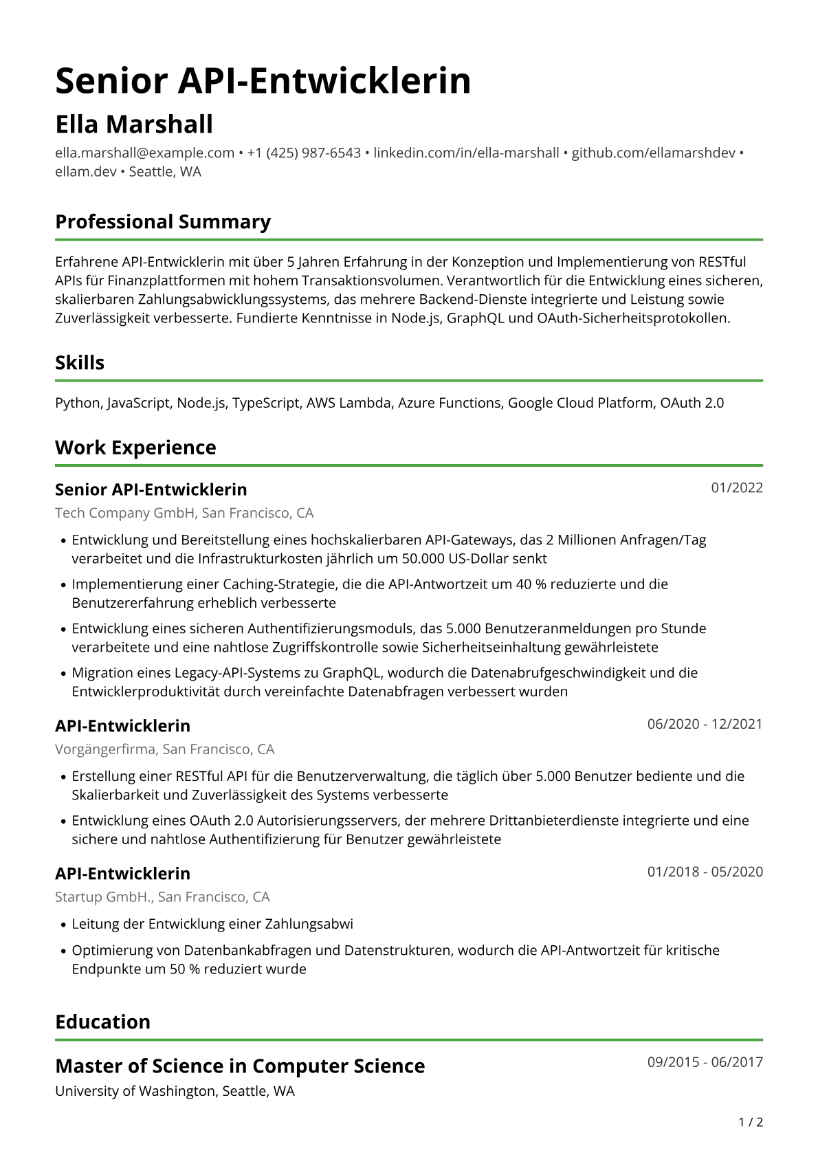 API-Entwicklerin