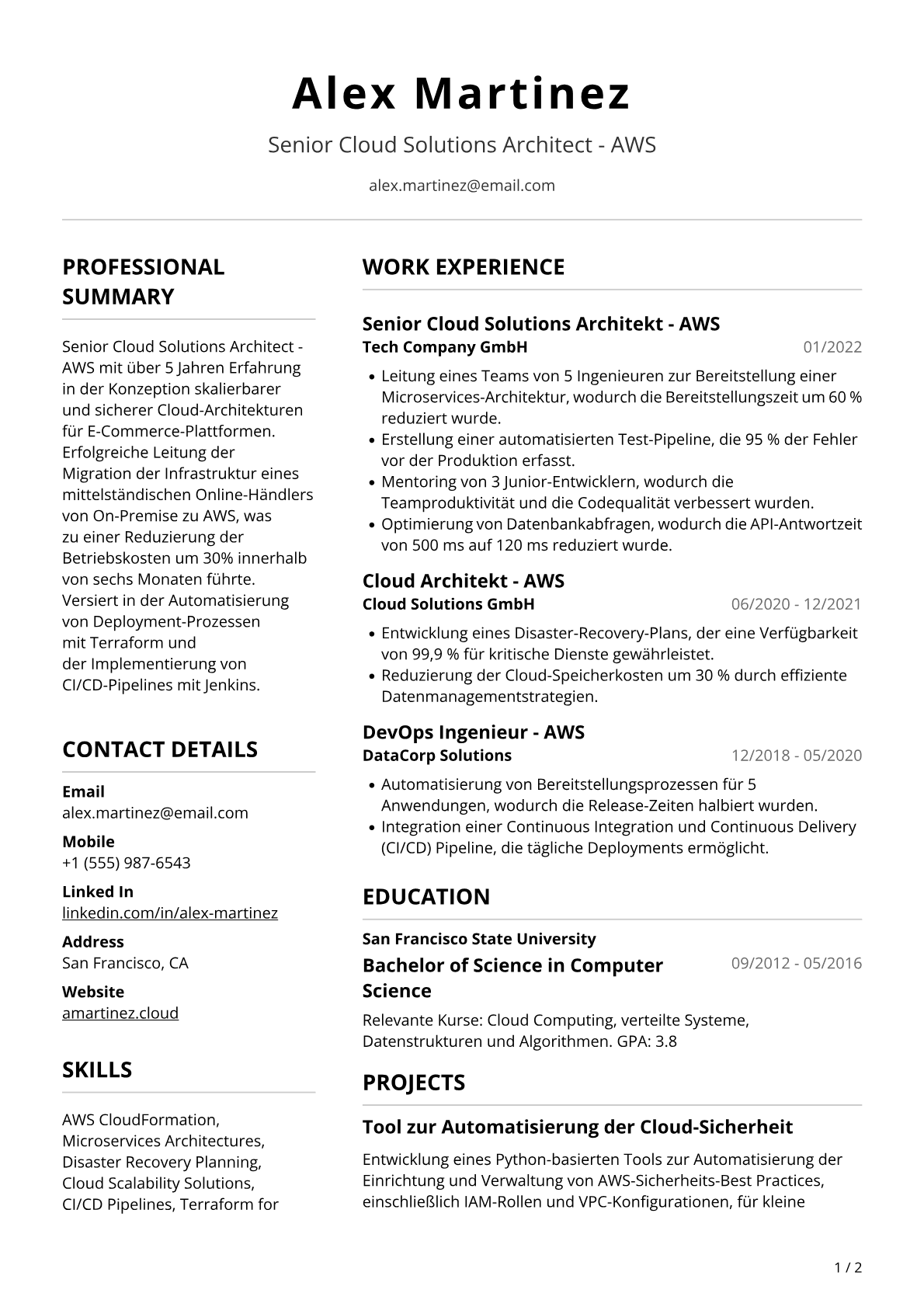 AWS Cloud Solutions Architect