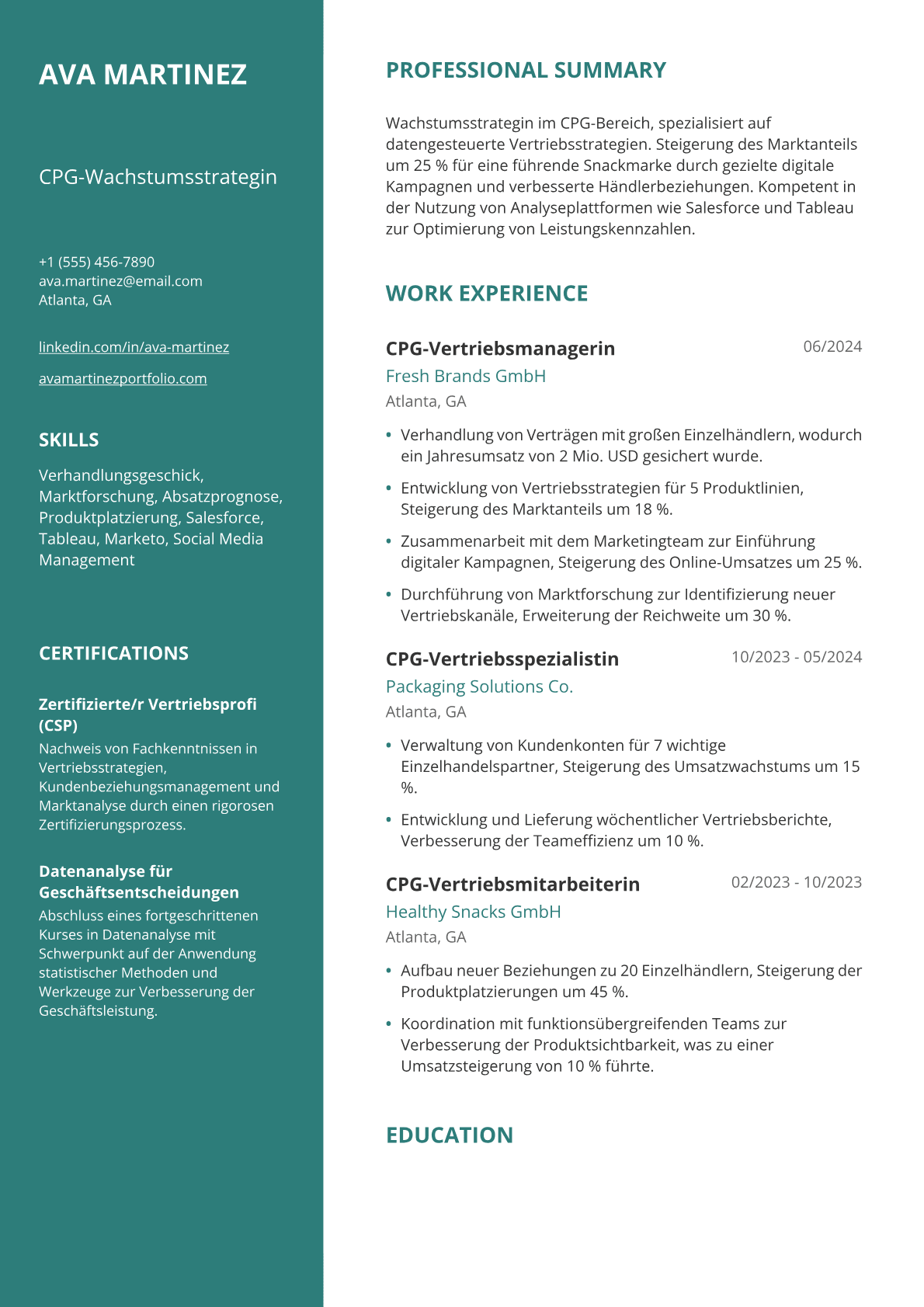 CPG Sales Managerin