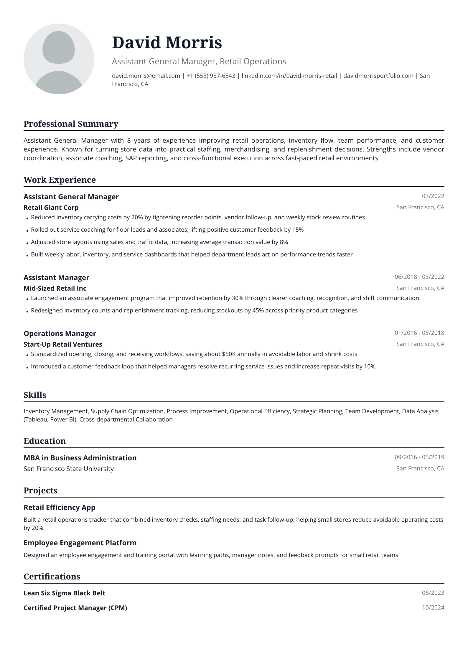 Assistant General Manager