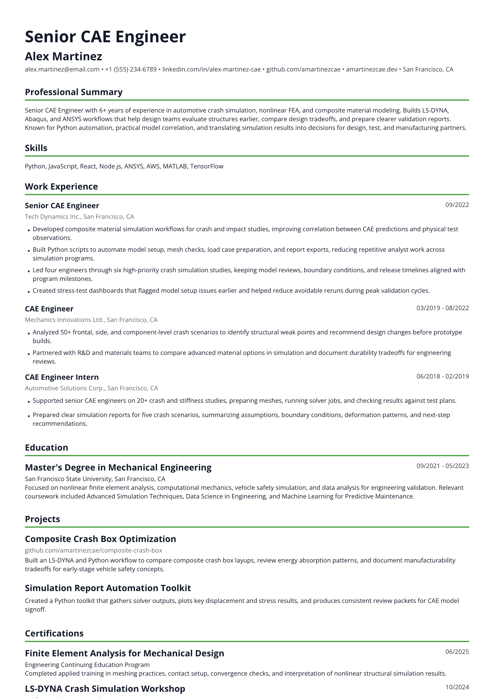 CAE Engineer