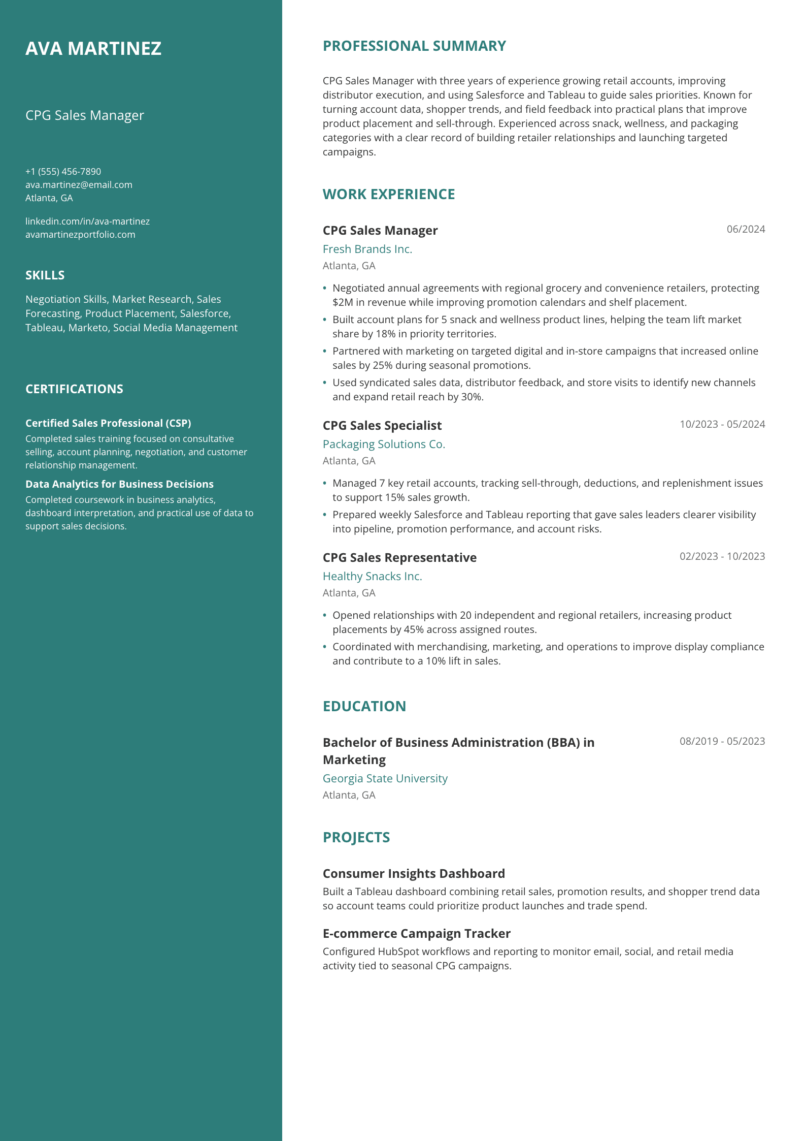 CPG Sales Manager