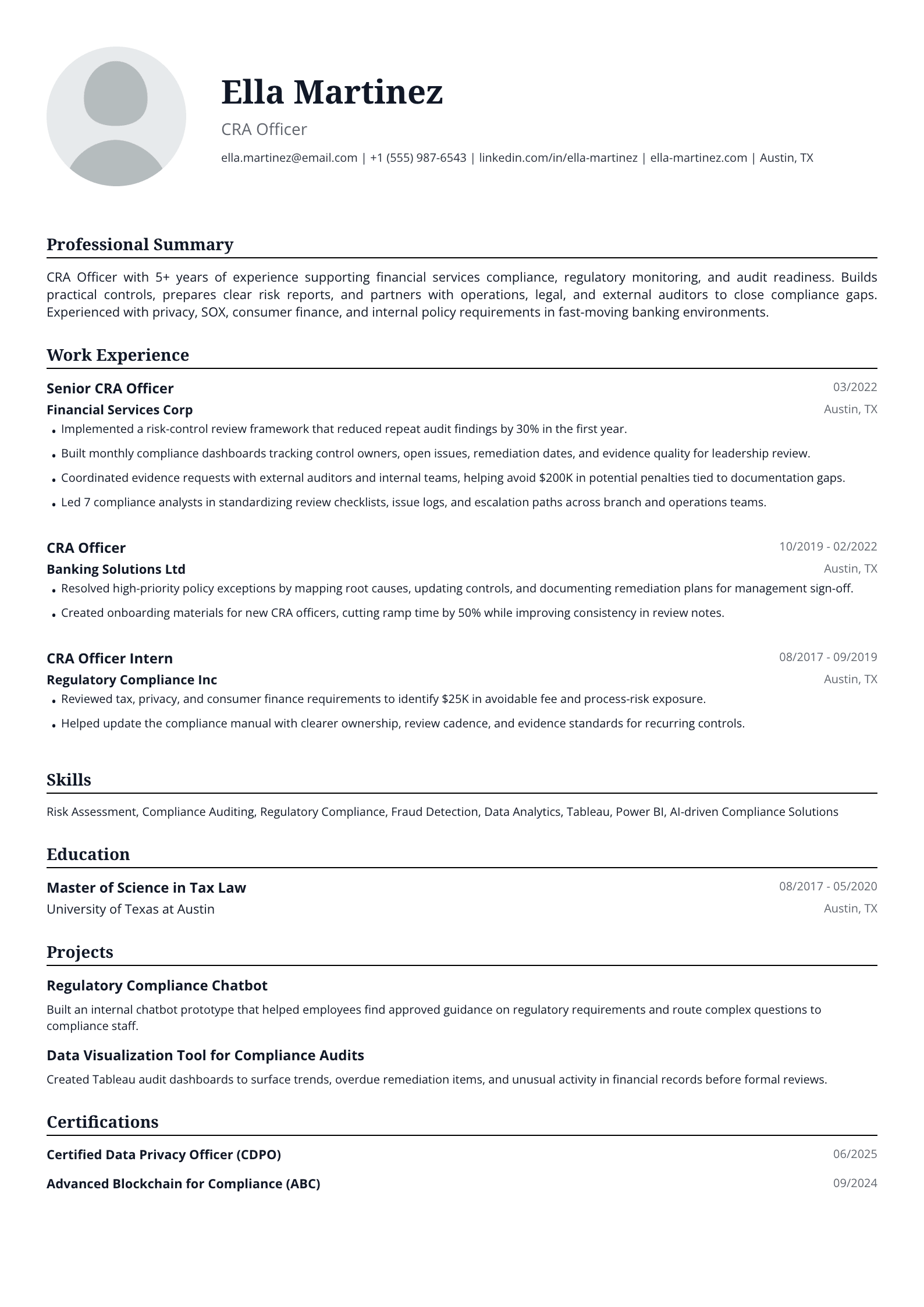 CRA Officer