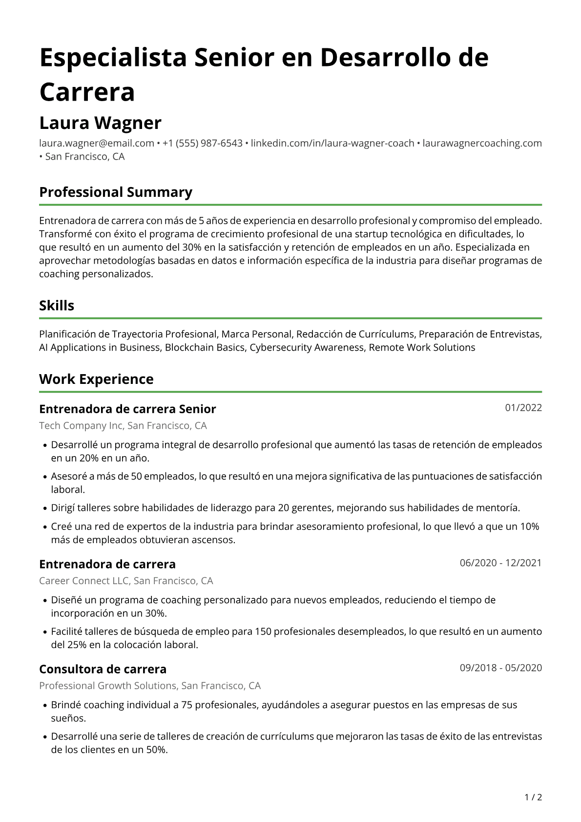 Coach de carrera