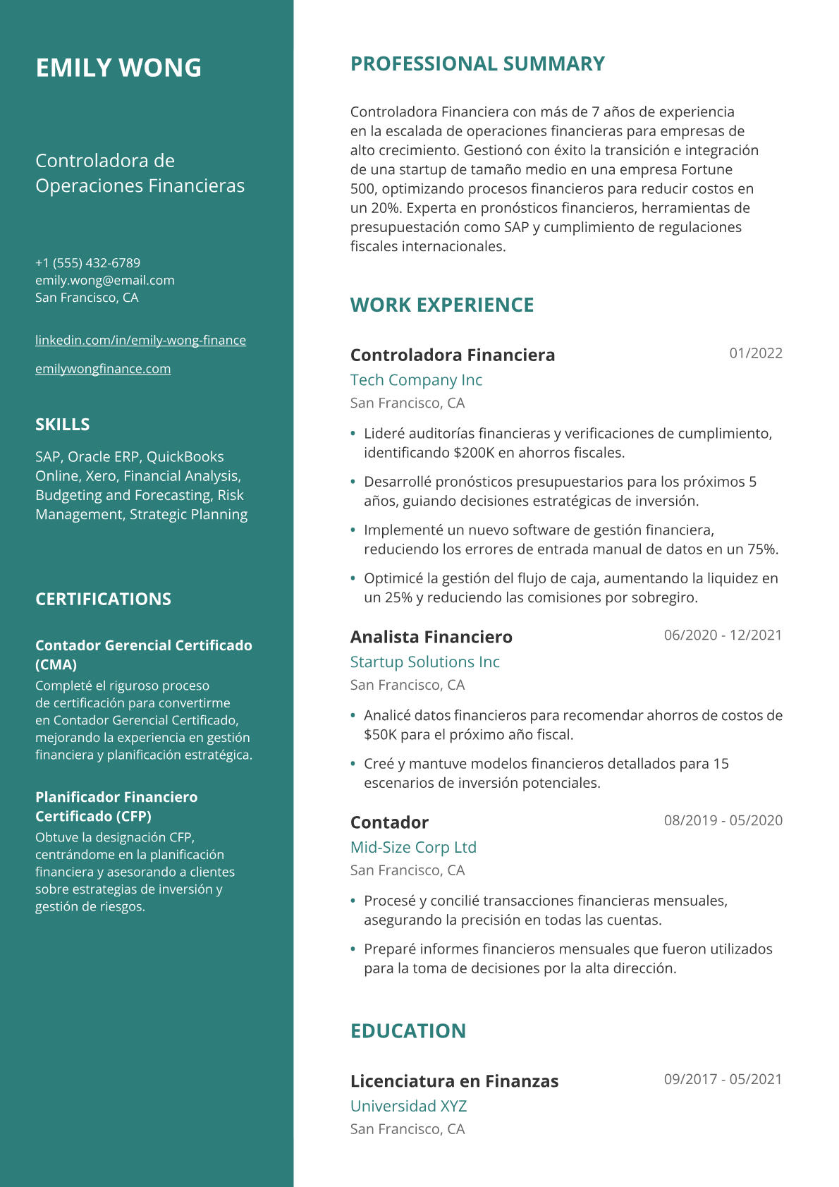 Controladora financiera