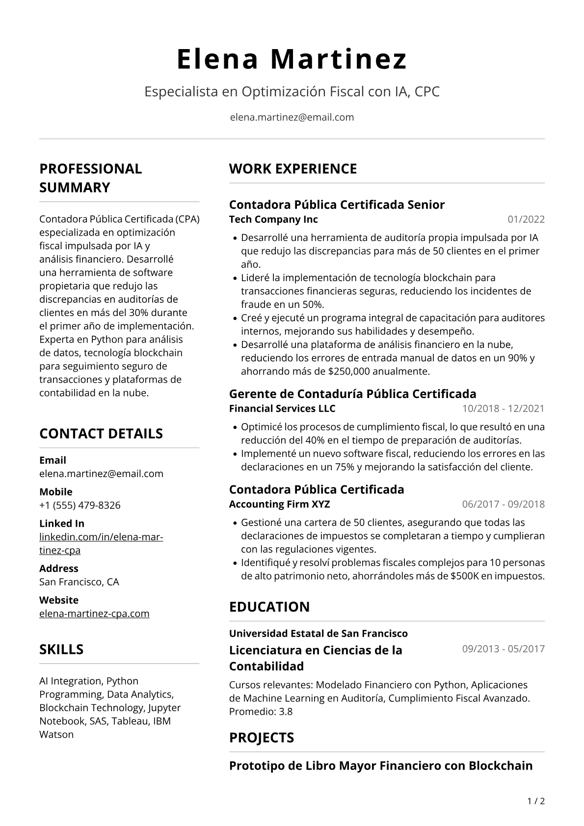 Contadora Pública Certificada