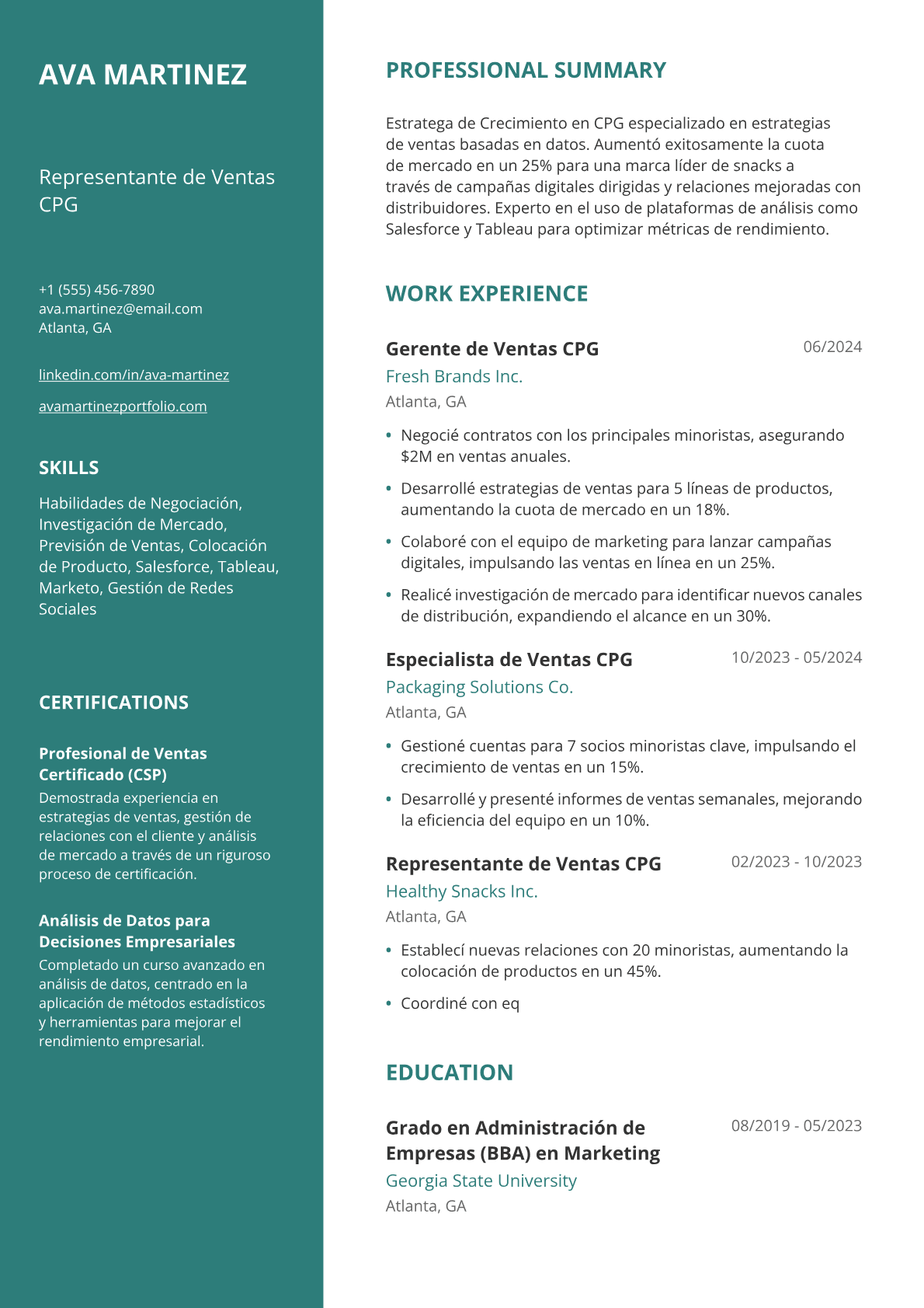 Gerente de Ventas CPG