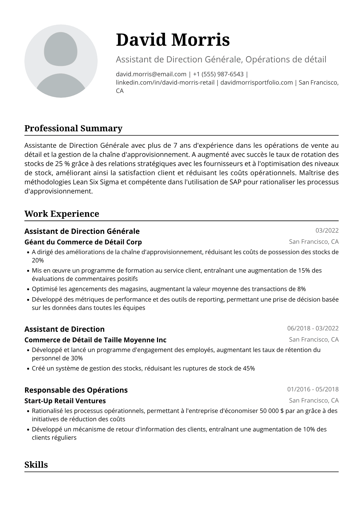 Directrice Générale Adjointe