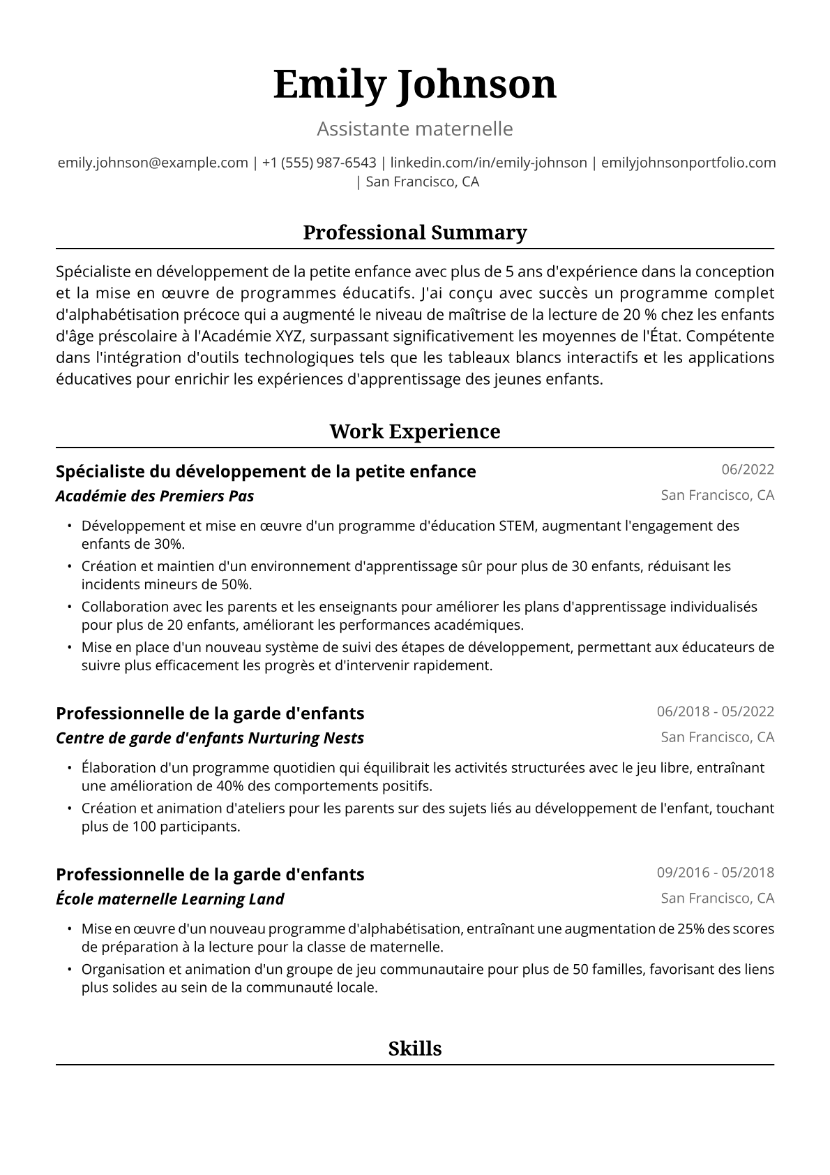 Assistante maternelle