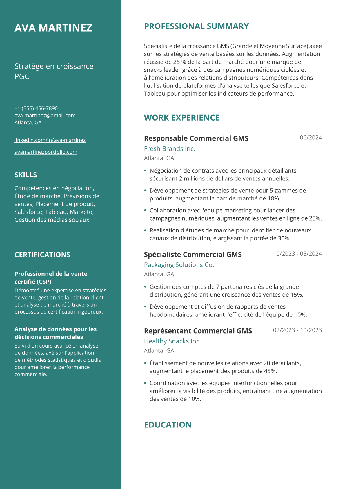 Responsable commerciale GMS