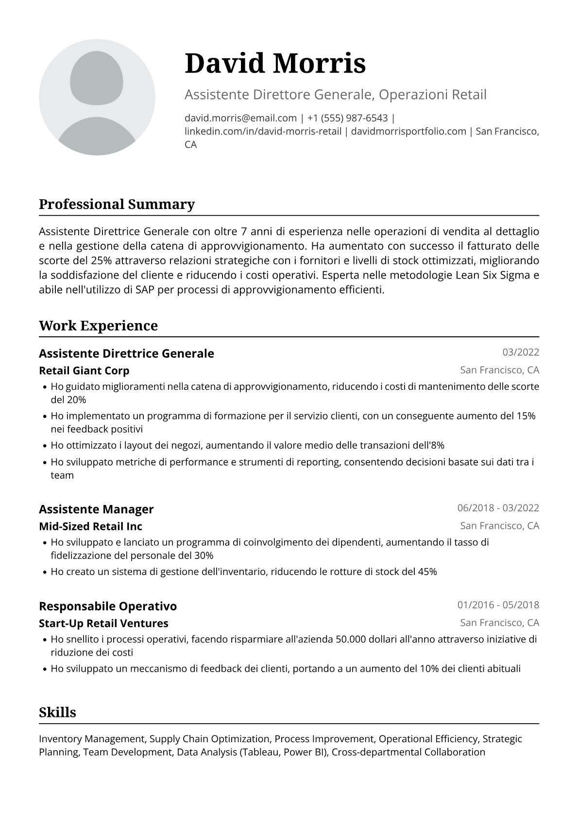 Vice Direttrice Generale