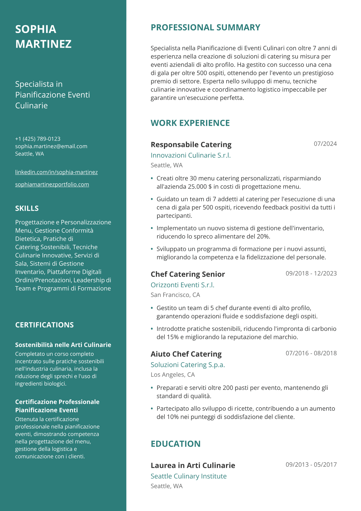 Responsabile catering