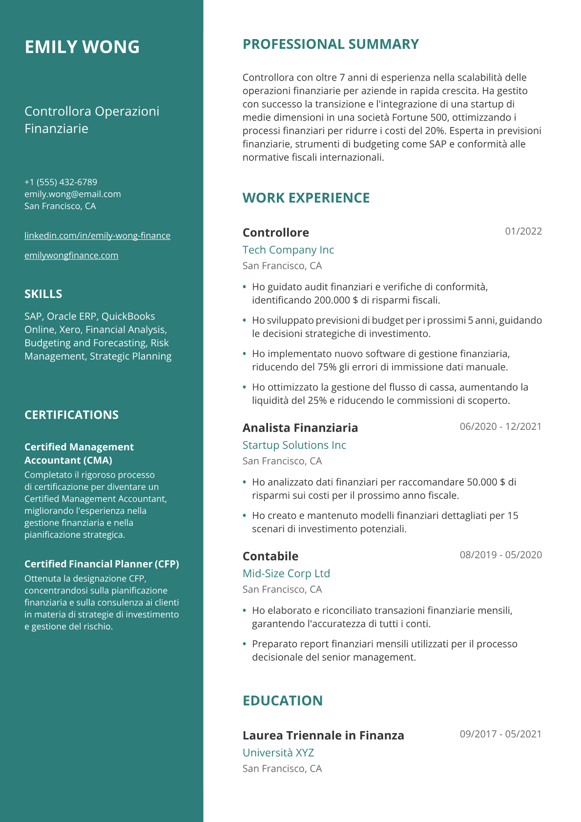 Controller finanziaria