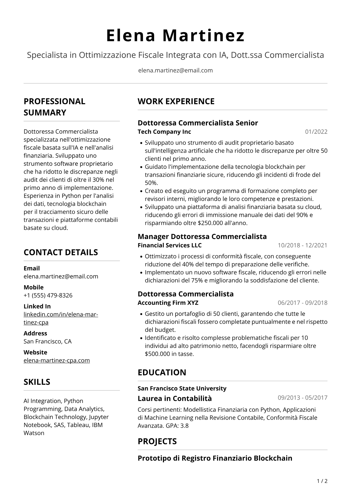 Dottoressa Commercialista