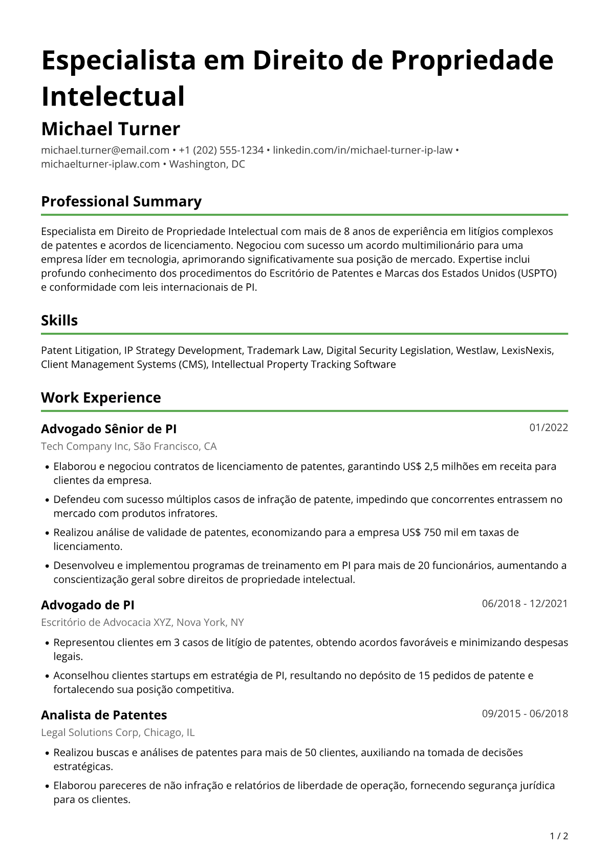 Advogada de propriedade intelectual