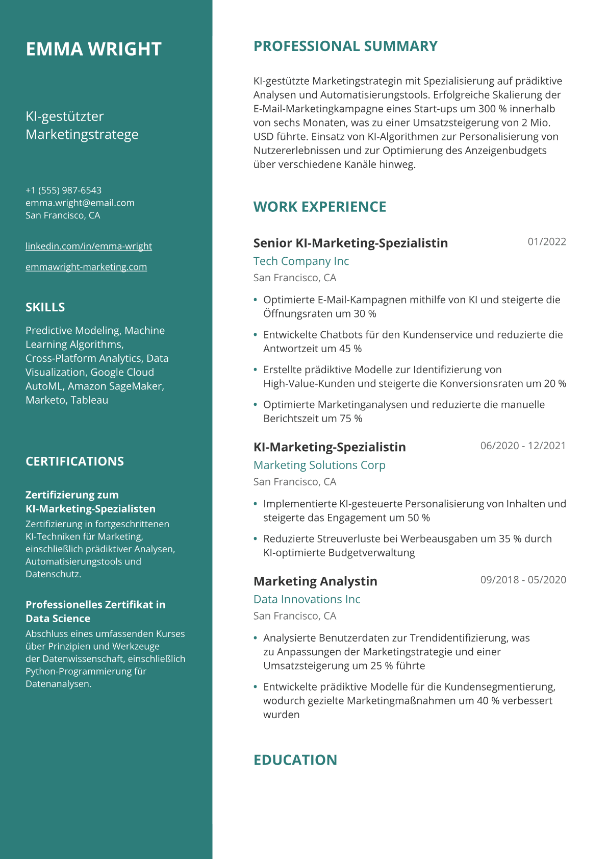 KI-Marketing-Spezialistin