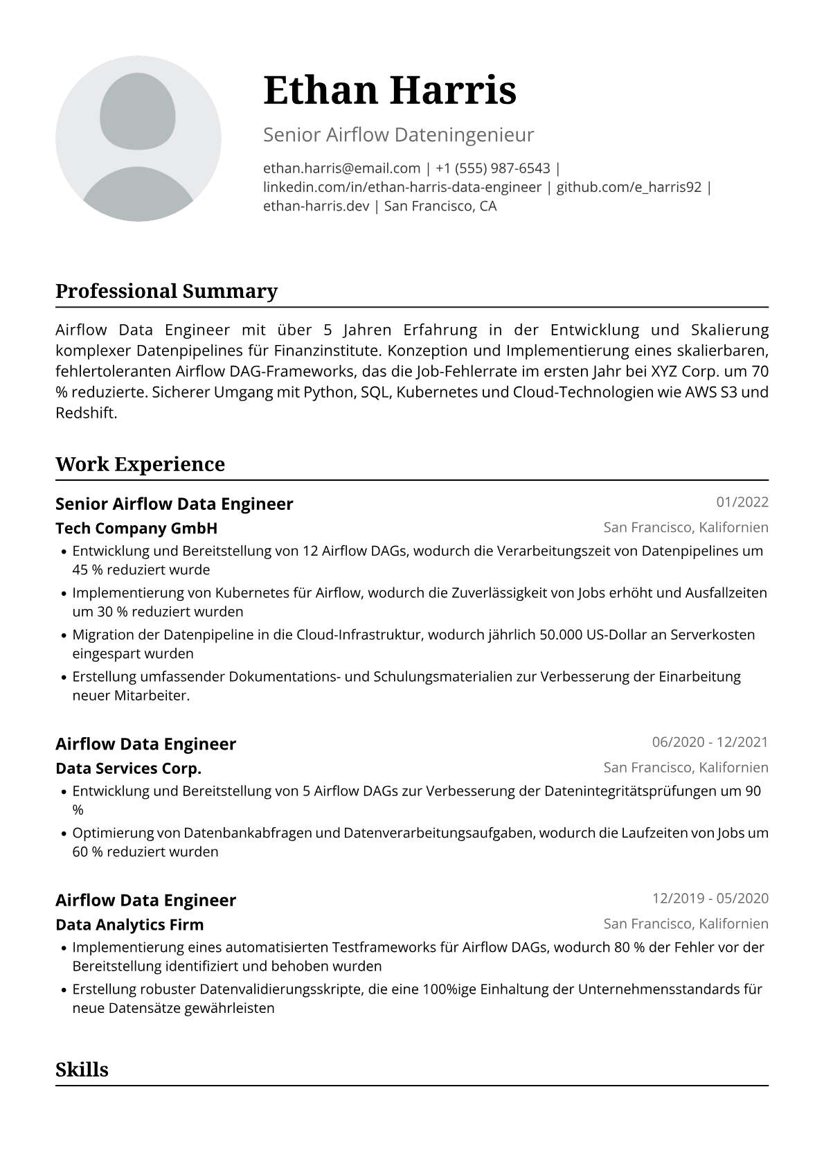 Airflow-Dateningenieurin