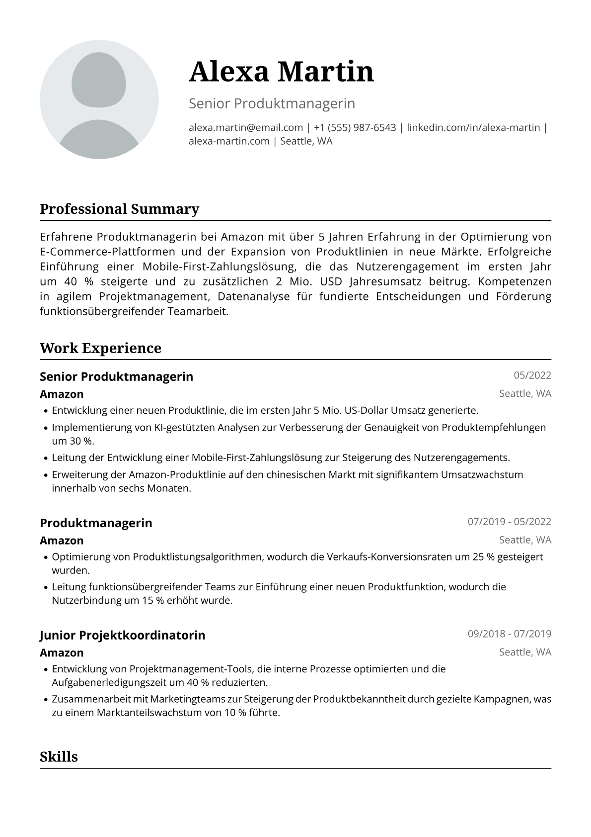 Produktmanagerin bei Amazon