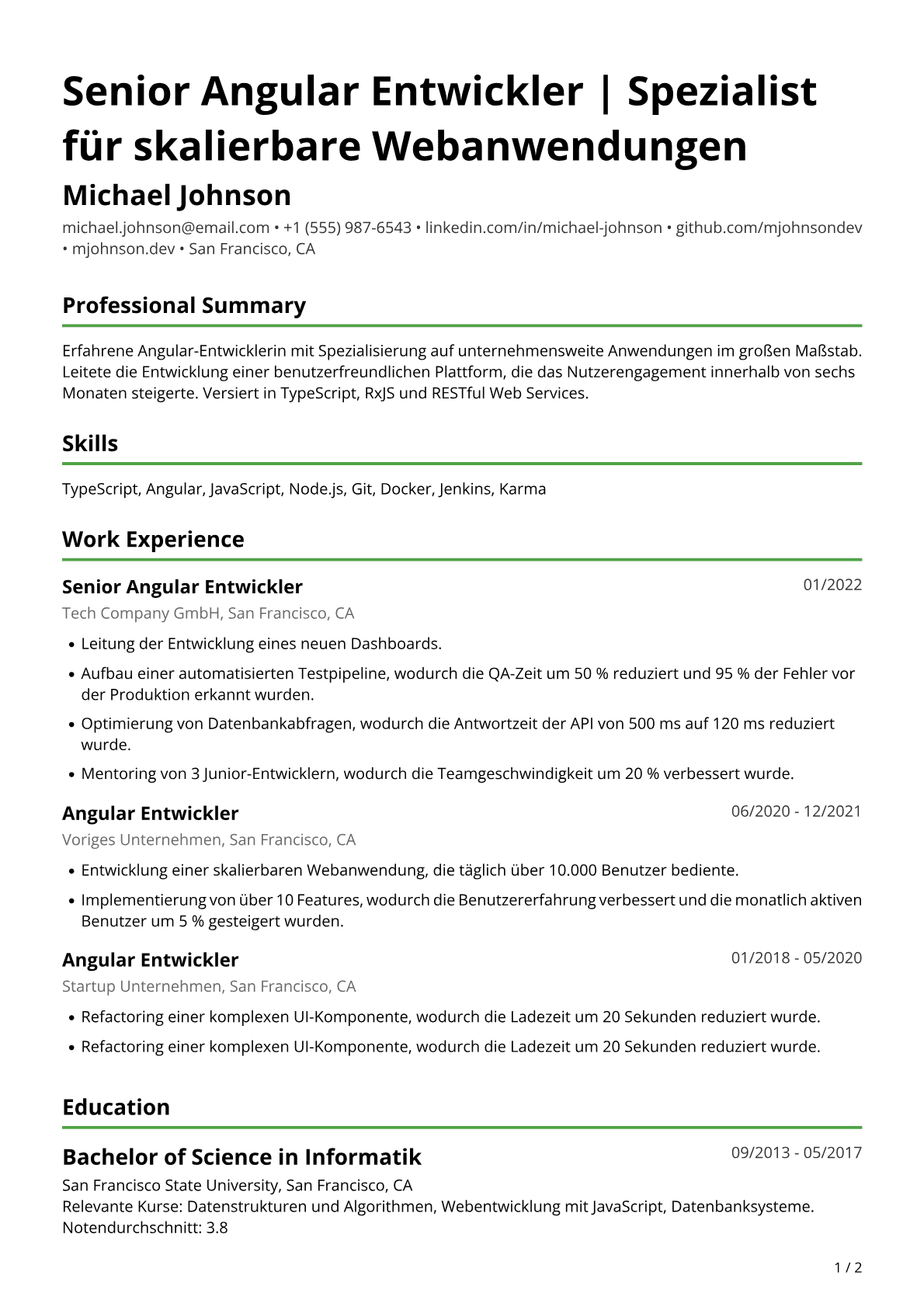 Angular-Entwicklerin