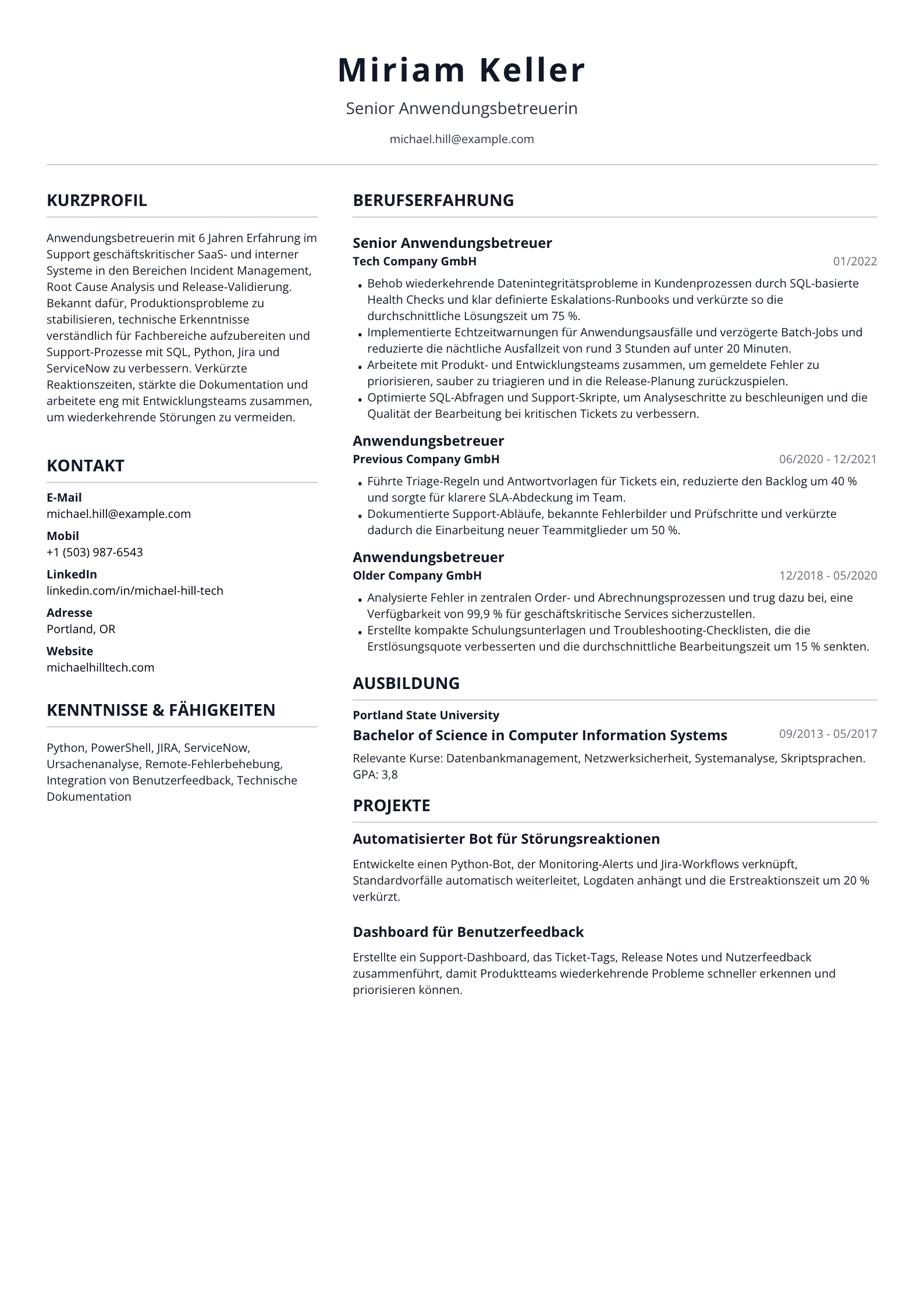 Anwendungsbetreuerin