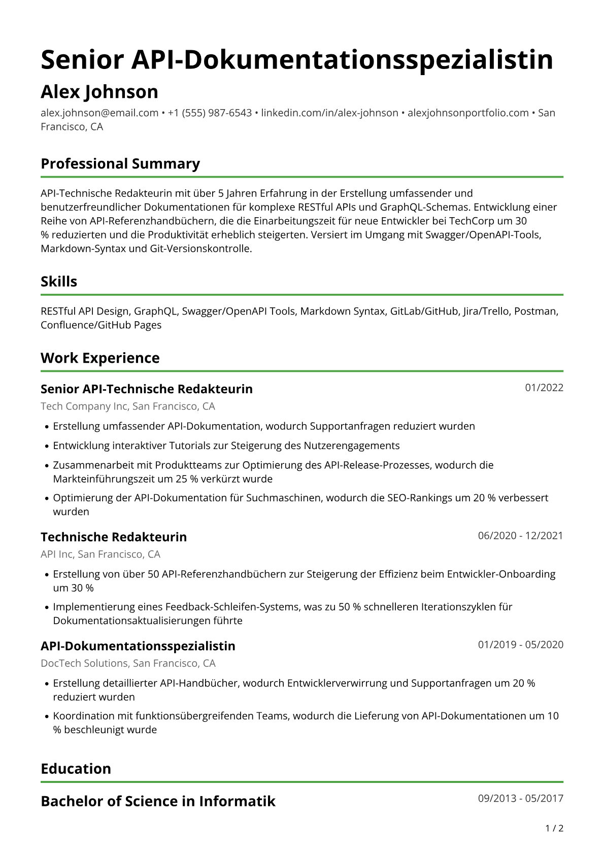 API-Technische Redakteurin