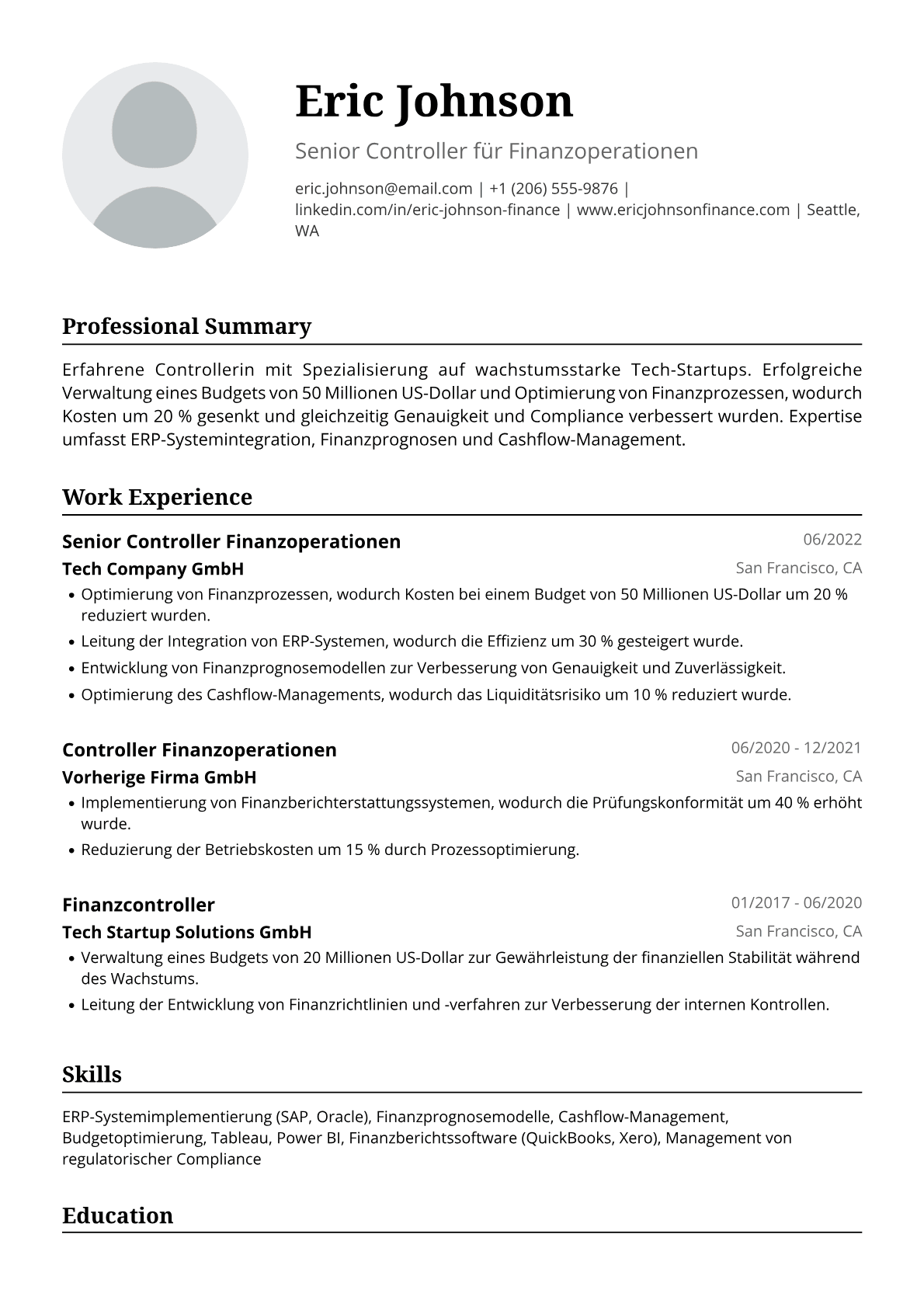 Controllerin Finanzen & Operations