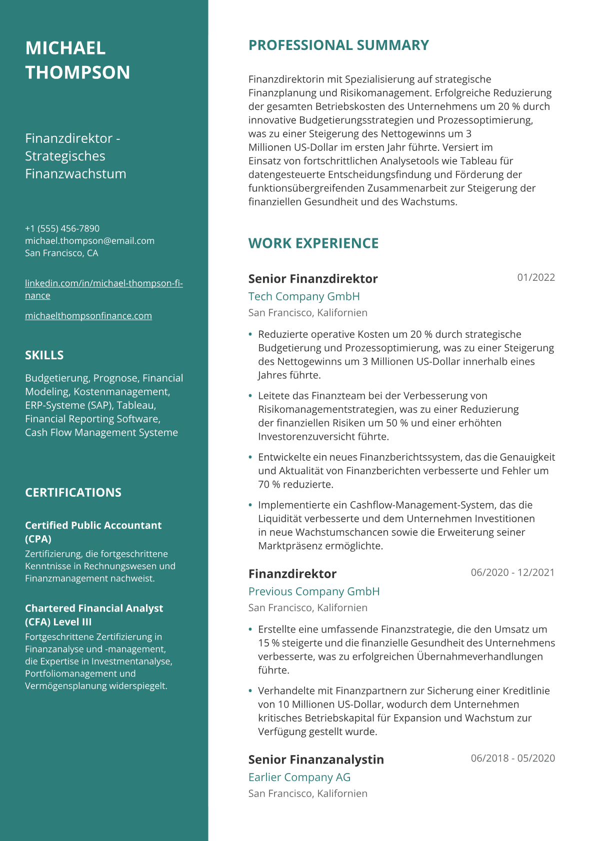 Stellvertretende Finanzdirektorin