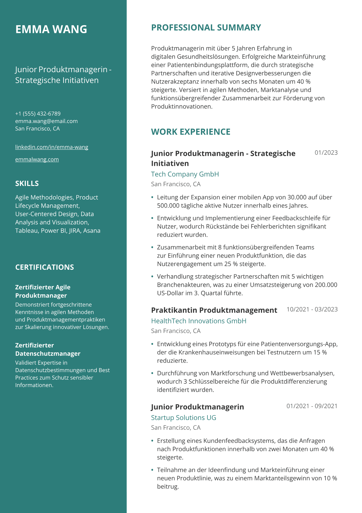 Junior Produktmanagerin