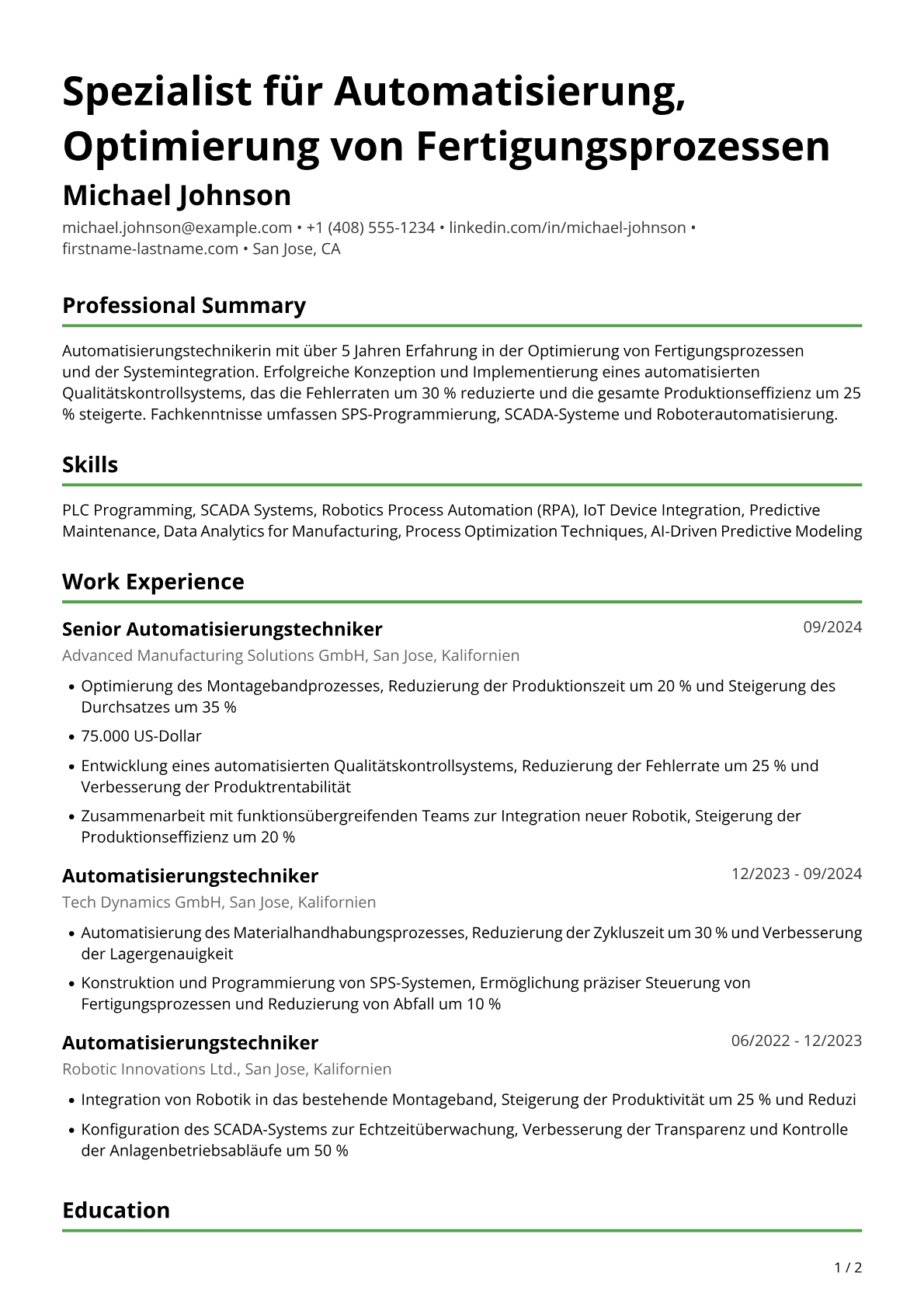 Automatisierungstechnikerin