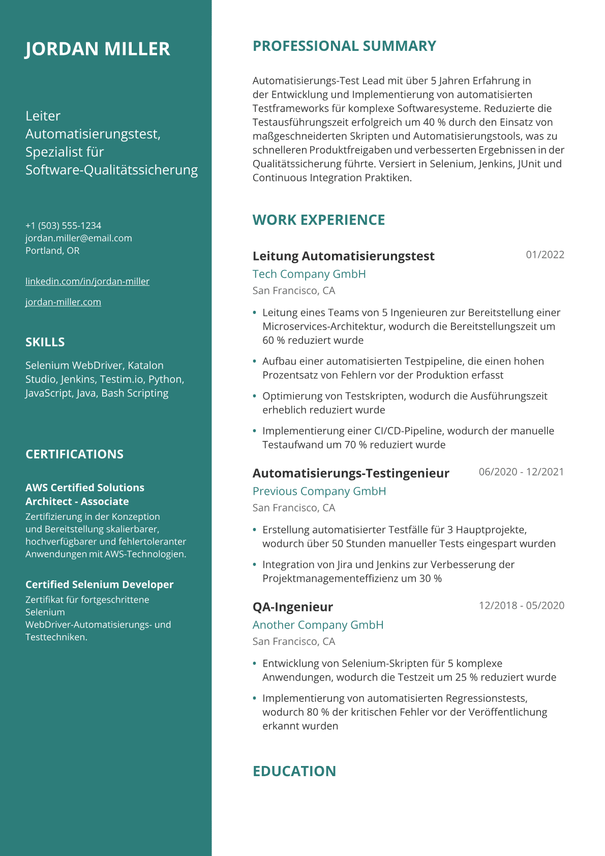 Leitung Testautomatisierung