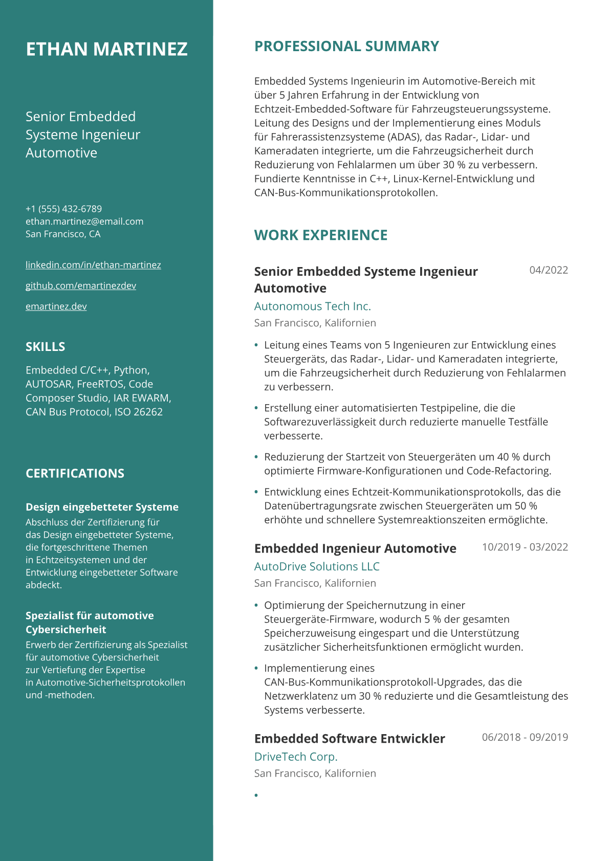 Embedded Software Ingenieur Automotive