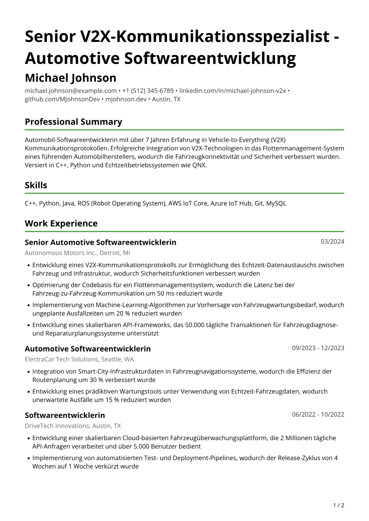 Automotive-Softwareentwicklerin