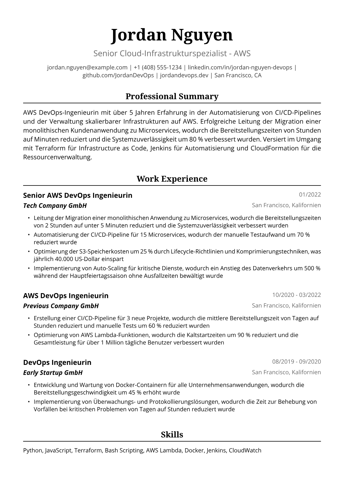 AWS DevOps-Ingenieurin