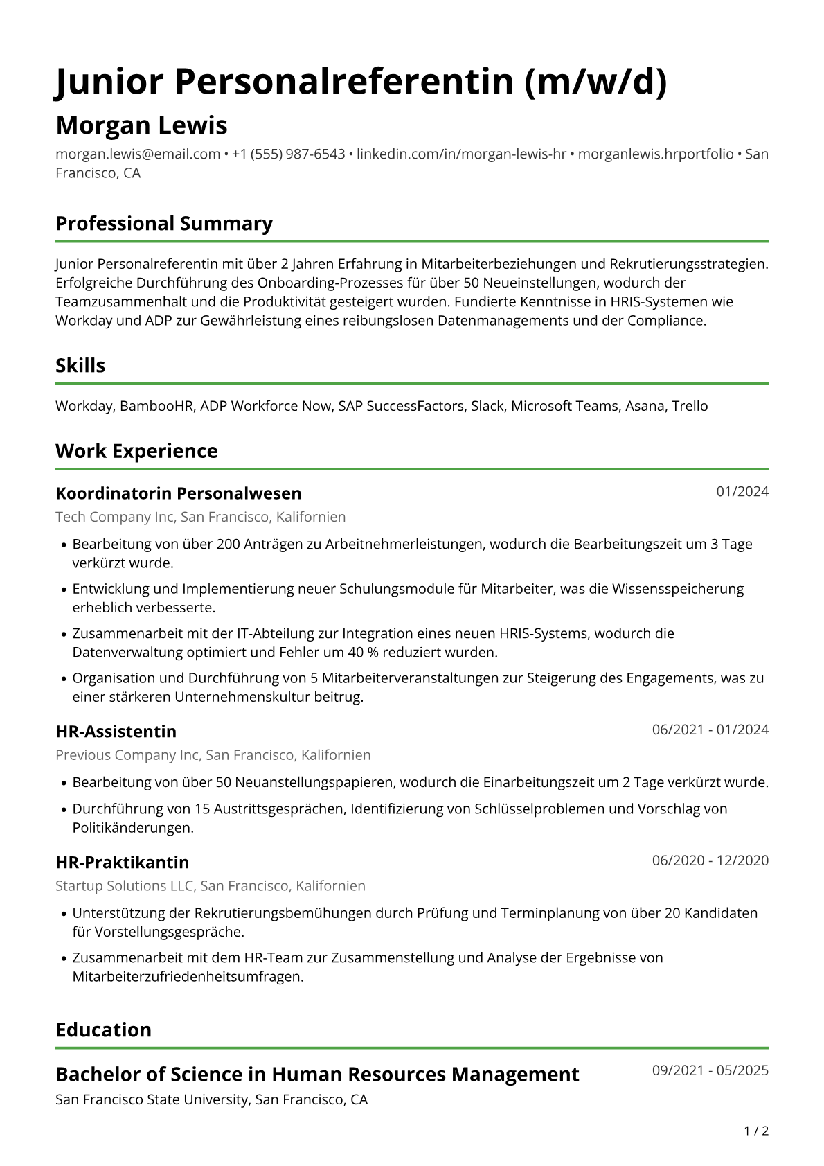 Junior Personalreferentin