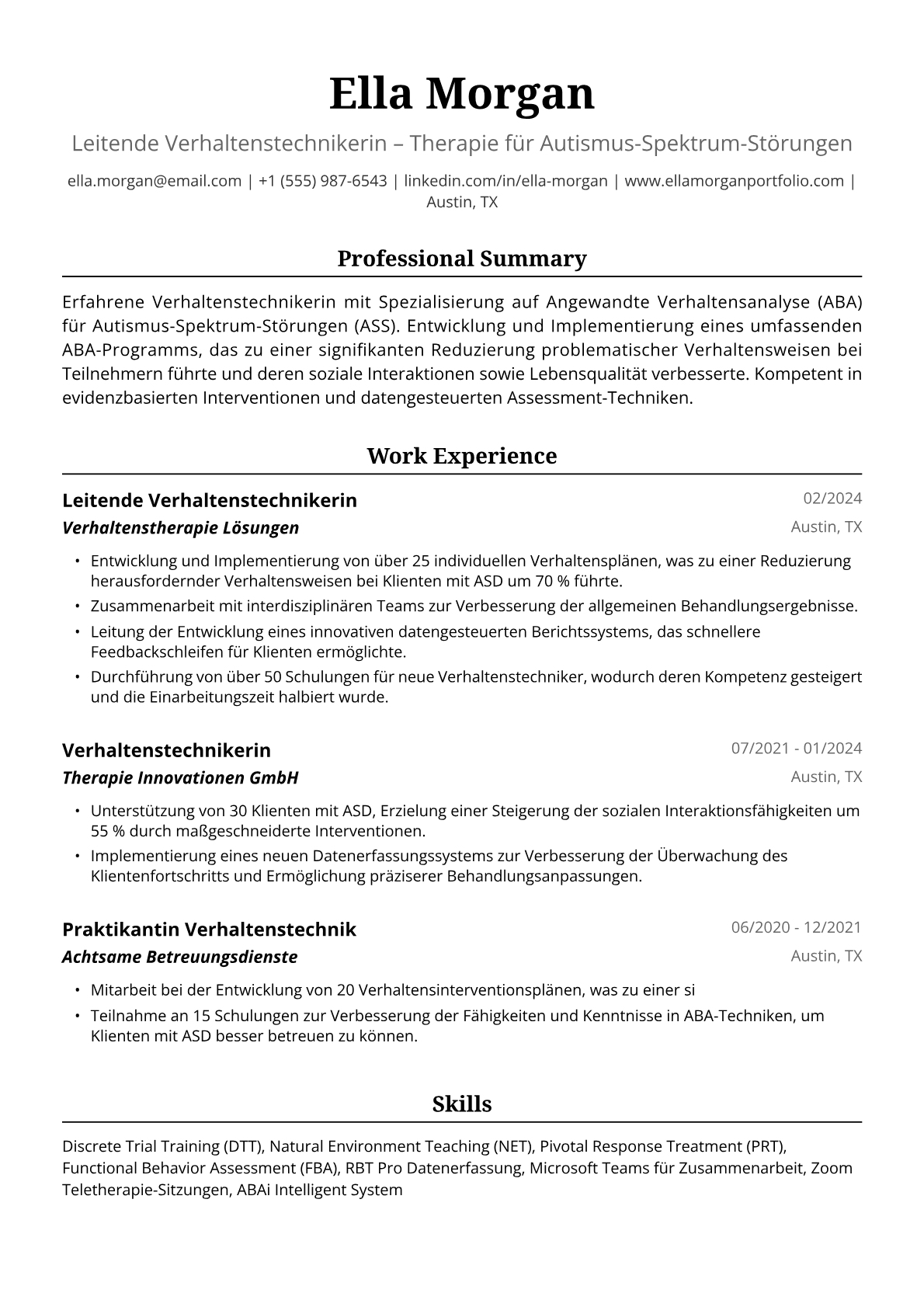 Verhaltenstechnikerin