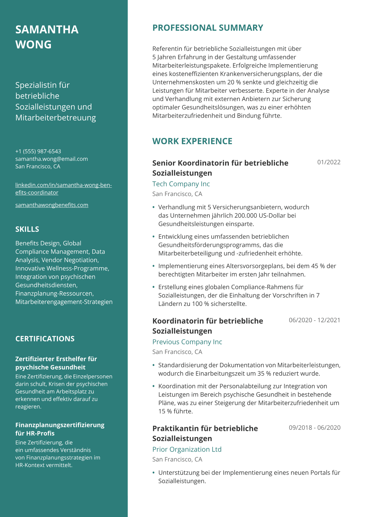 Referentin für betriebliche Sozialleistungen