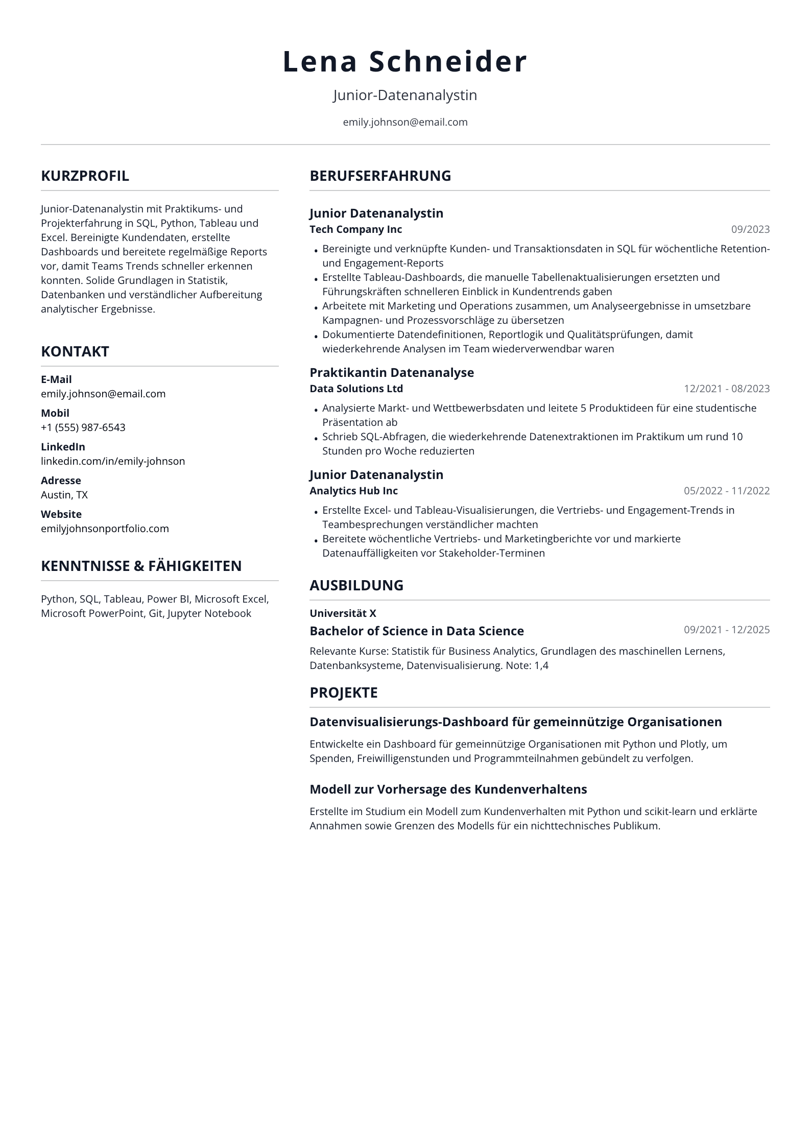 Junior-Datenanalystin