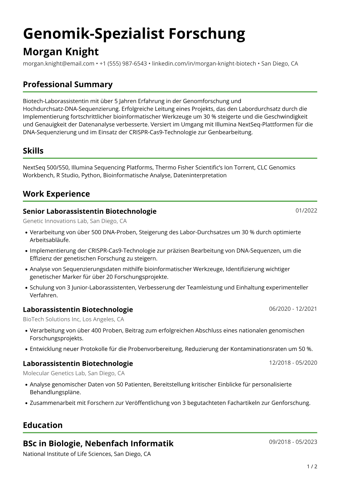 Laborassistentin Biotechnologie