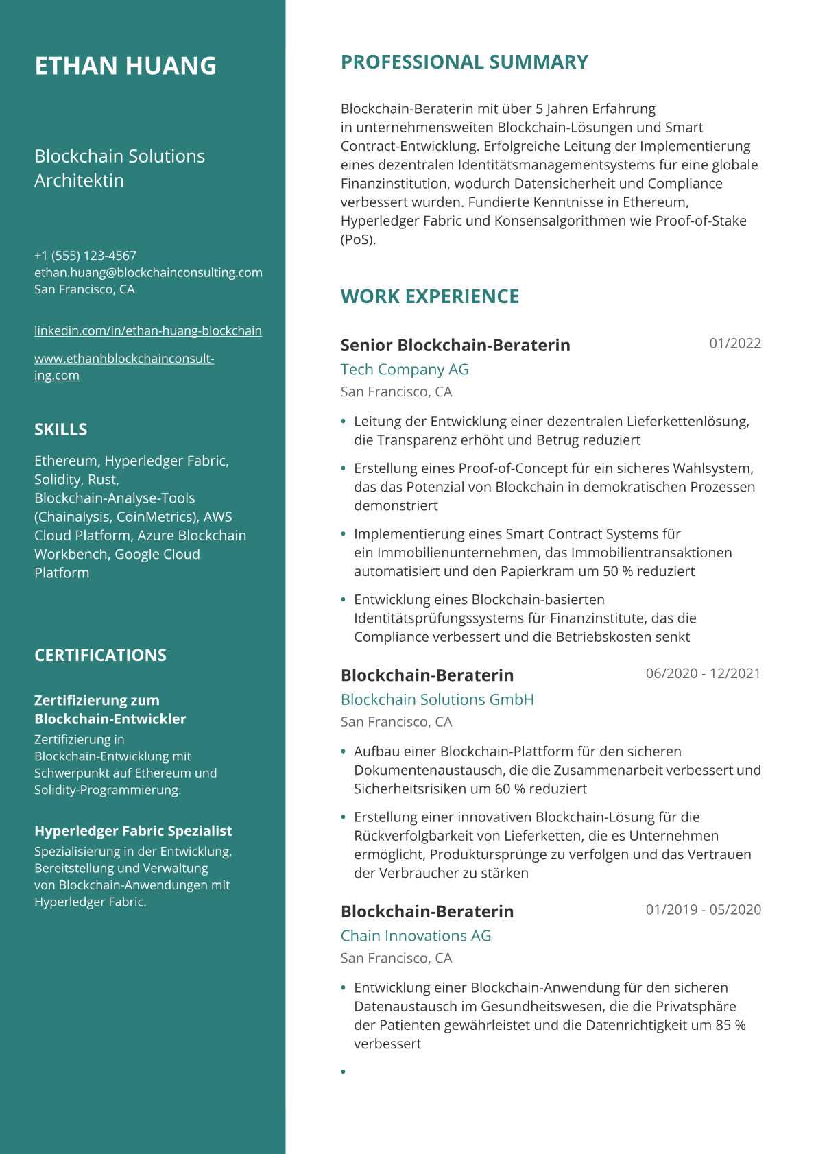 Blockchain-Beraterin