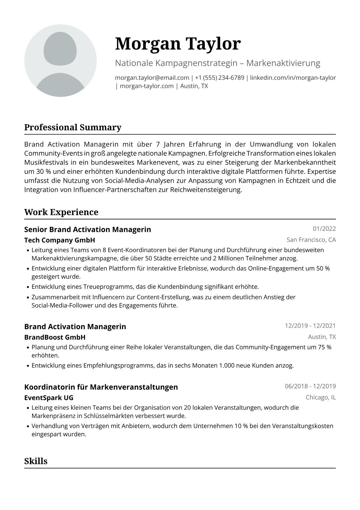 Brand Activation Managerin
