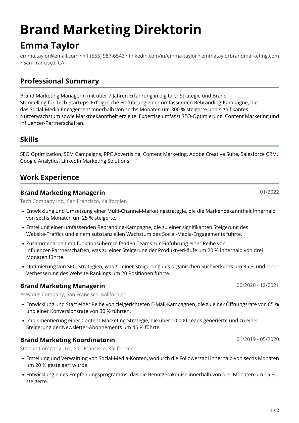 Brand Marketing Managerin