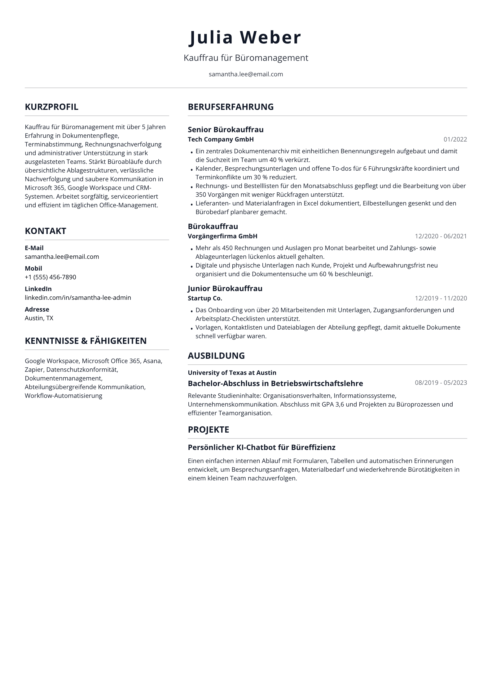 Kauffrau für Büromanagement