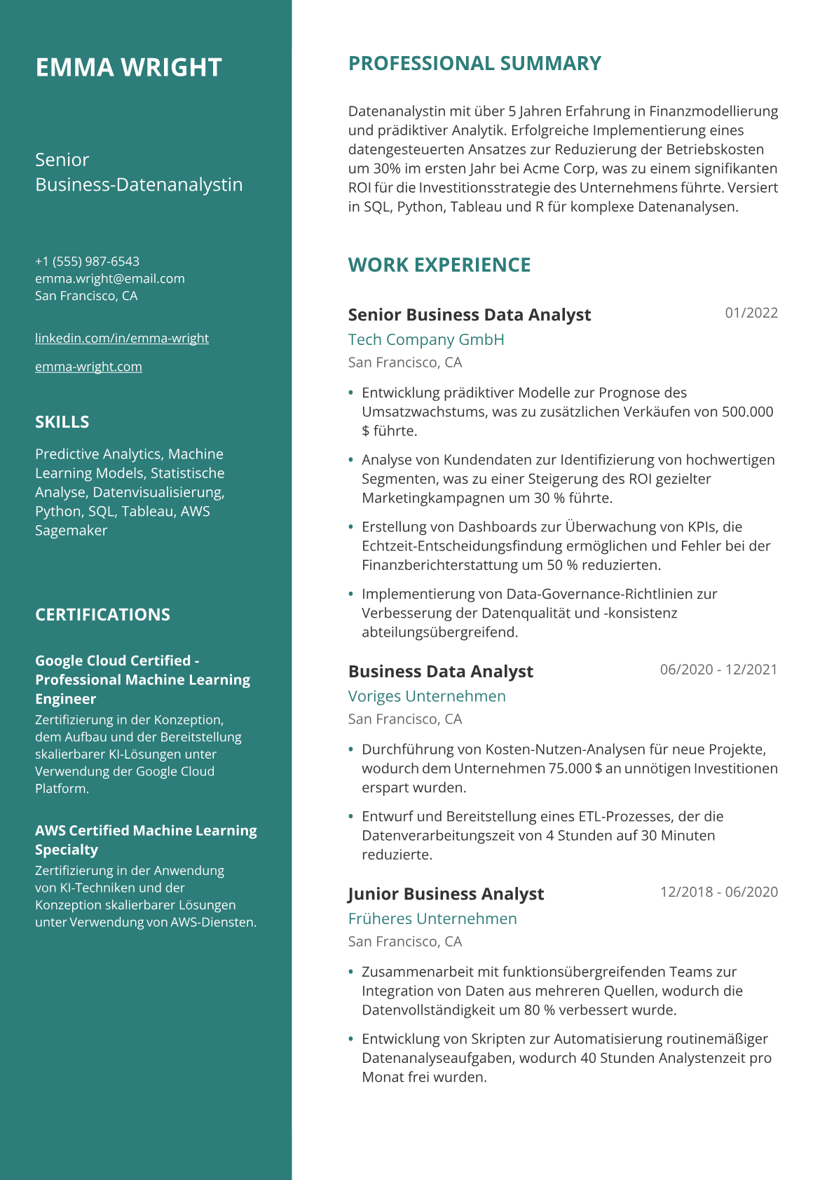 Business-Datenanalystin