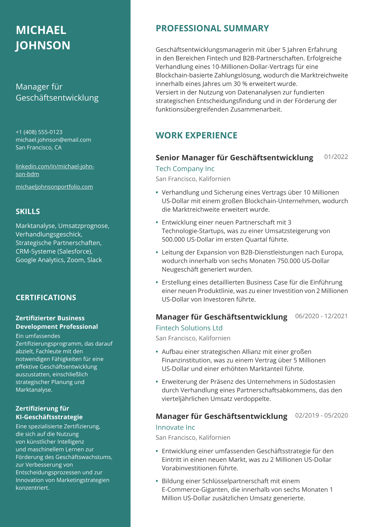 Managerin für Geschäftsentwicklung