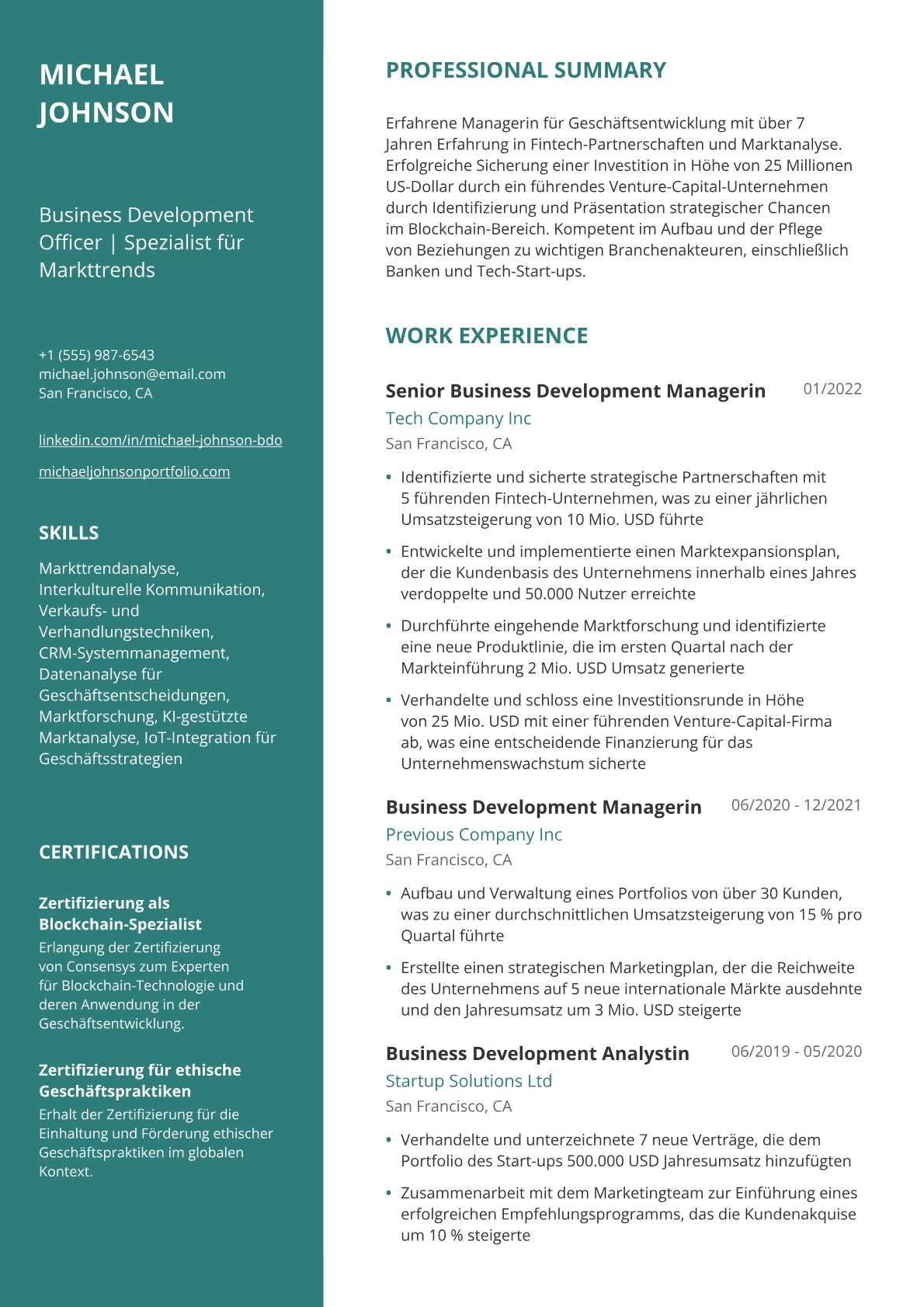 Managerin Geschäftsentwicklung
