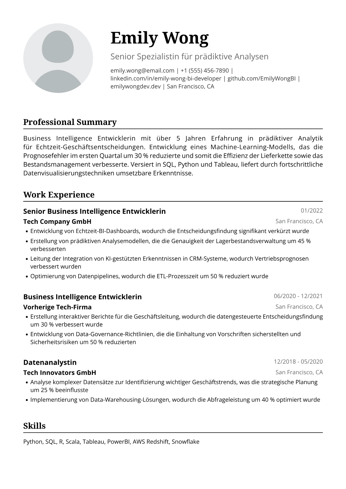 Business-Intelligence-Entwicklerin