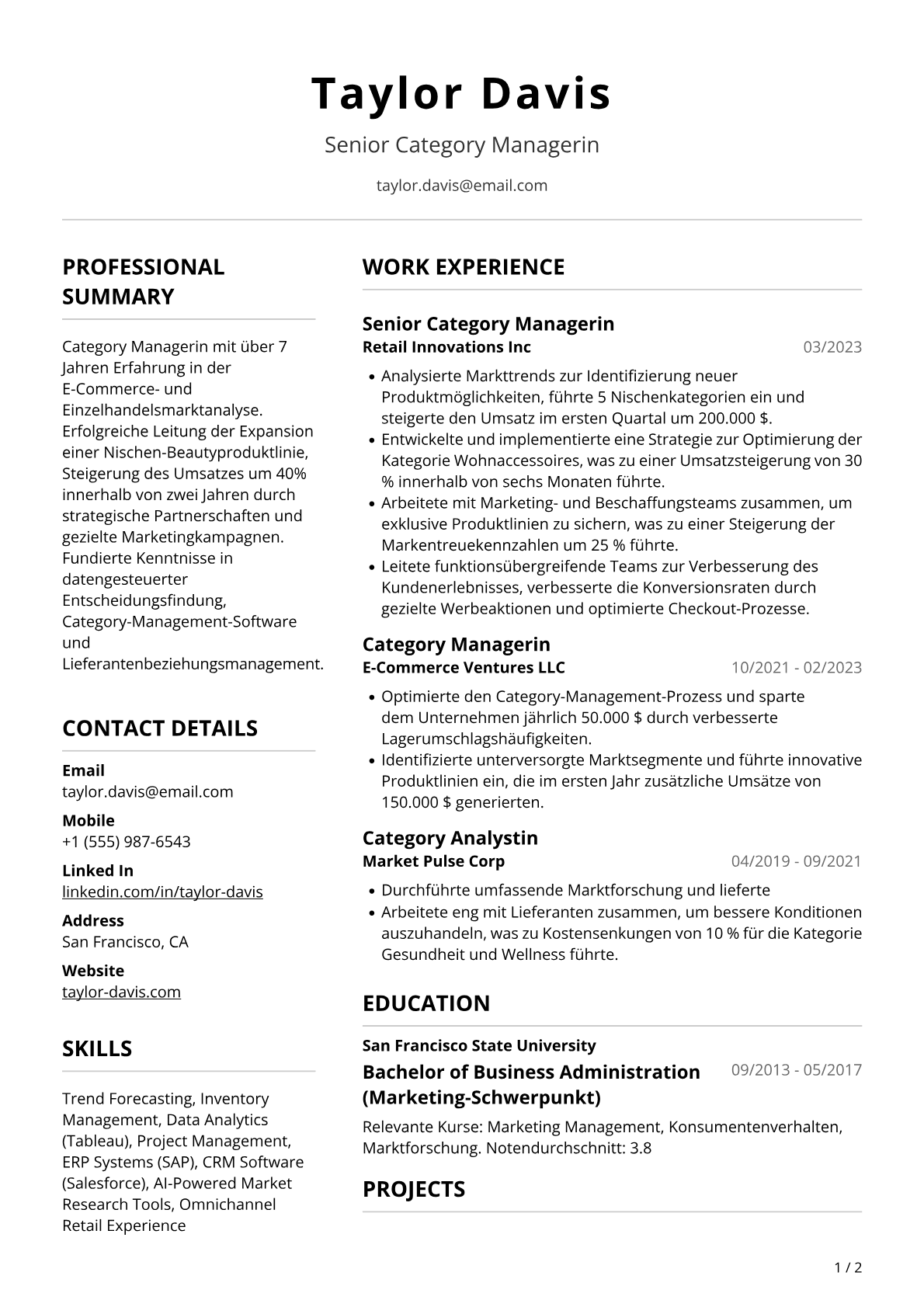 Category Managerin