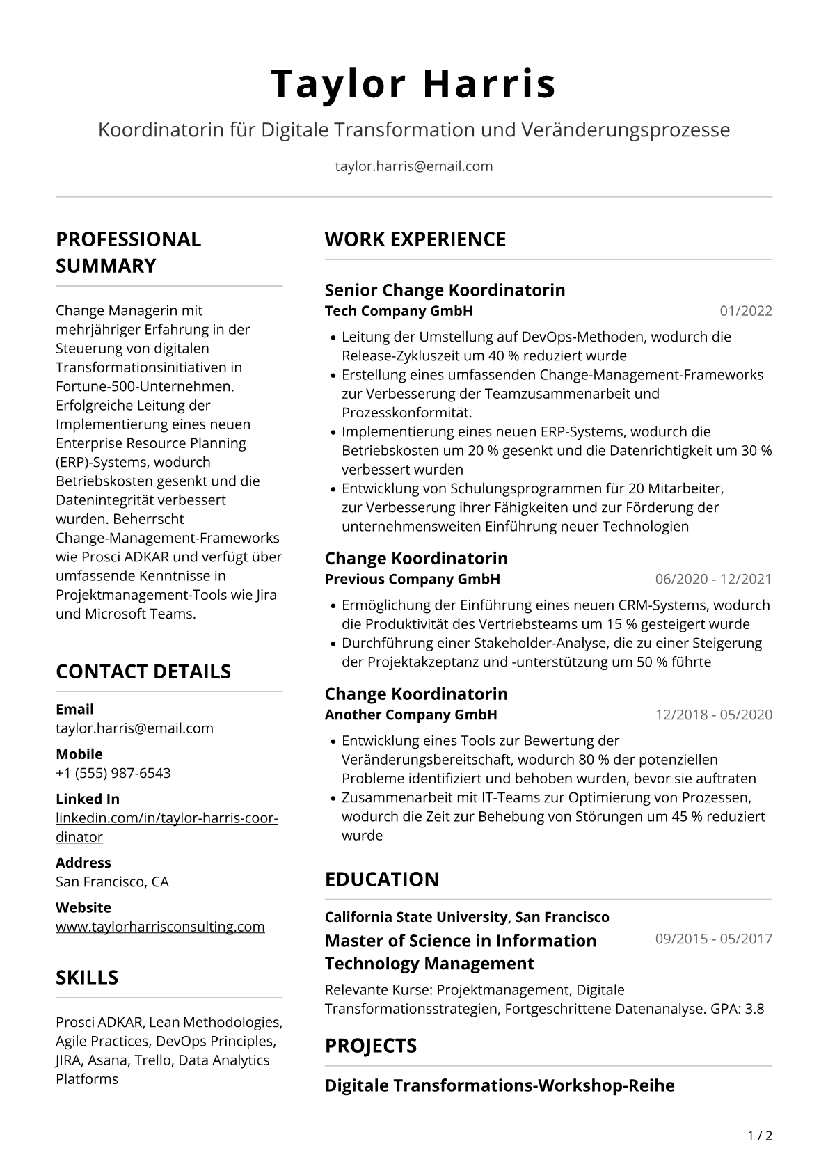 Change Managerin