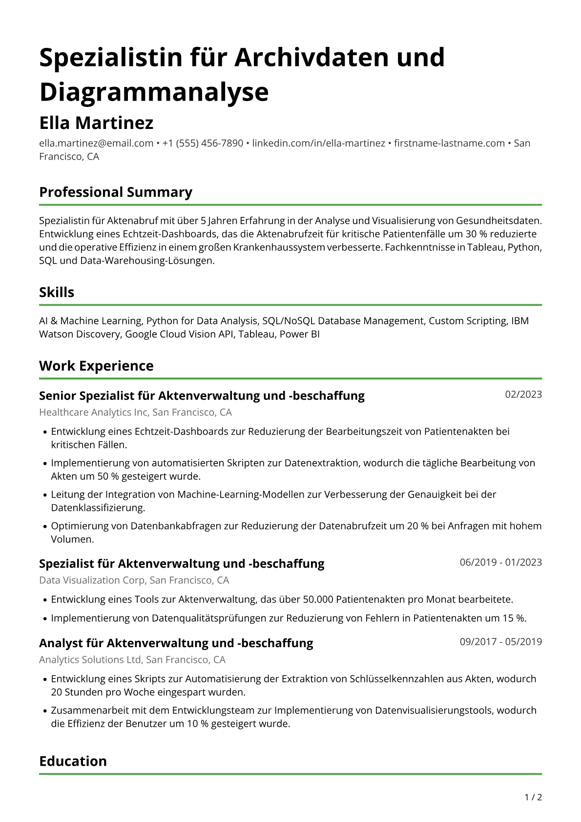 Fachkraft für Patientenaktenabruf
